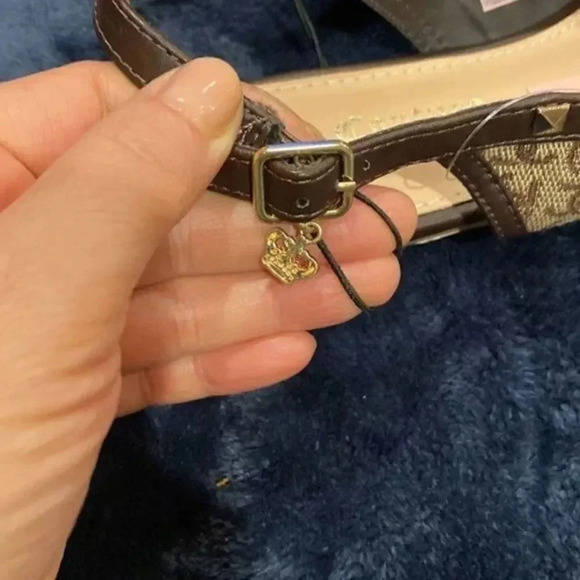 JUICEY COUTURE Poetry Logo Sling Back Studded Sandal - Picture 4 of 7